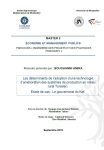 Les déterminants de l’adoption d’une technologie d’amélioration des systèmes de production en milieu rural tunisien