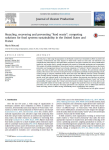 Recycling, recovering and preventing “food waste”: competing solutions for food systems sustainability in the United States and France