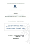 Optimisation de la fonction transport : calcul de coûts de transport et organisation des tournées de livraison