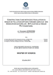 Construction d’une méthode d’évaluation du risque de pollution diffuse d’origine agricole des ressources naturelles