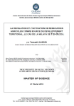 La révélation et l'activation de ressources agricoles comme source de développement territorial