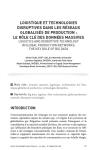 Logistique et technologies disruptives dans les réseaux globalisés de production : le rôle clé des données massives