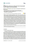 A reflection of the use of the life cycle assessment tool for agri-food sustainability