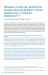 Mesurer l’impact de l’innovation sociale : quelles perspectives en dehors de la théorie du changement ?