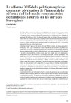 La réforme 2015 de la politique agricole commune : évaluation de l’impact de la réforme de l’indemnité compensatoire de handicaps naturels sur les surfaces herbagères