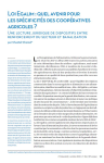 Loi Egalim : quel avenir pour les spécificités des coopératives agricoles ? Une lecture juridique de dispositifs entre renforcement du secteur et banalisation