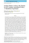 Setting climate action as the priority for the Common Agricultural Policy: a simulation experiment