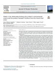 Which is the relationship between the product’s environmental criteria and the product demand? Evidence from the French food sector