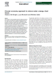 Circular economy approach to reduce water–energy–food nexus