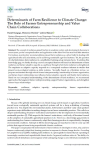 Determinants of farm resilience to climate change: the role of farmer entrepreneurship and value chain collaborations