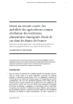 Livrer en circuits courts : les mobilités des agriculteurs comme révélateur des territoires alimentaires émergents. Étude de cas dans les Hauts-de-France