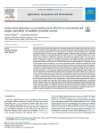 Conservation agriculture as a promising trade-off between conventional and organic agriculture in bundling ecosystem services