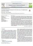 A stochastic planning framework for the discovery of complementary, agricultural systems