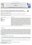 How can food futures insight promote change in consumers' choices, are behavioural interventions (e.g. nudges) the answer?