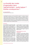 La diversité des modes d’organisation dans l’agroalimentaire : quelle logique ? Quelles conséquences ?