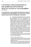 L'évolution des productions et des systèmes alimentaires dans un monde en recomposition