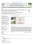 A review of the impact of wastewater on the fate of pesticides in soils: effect of some soil and solution properties