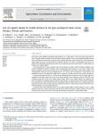 Use of organic inputs by arable farmers in six agro-ecological zones across Europe: drivers and barriers