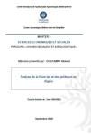 Analyse de la filière lait et des politiques en Algérie