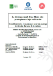 Le développement d’une filière oléo-protéagineuse soja en Picardie. Conditions socio-économiques pour un ancrage territorial durable de la culture