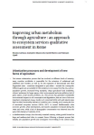 Improving urban metabolism through agriculture : an approach to ecosystem services qualitative assessment in Rome