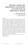 Business models des organisations marchandes et productives de l’agriculture urbaine