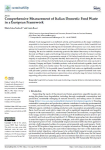 Comprehensive measurement of italian domestic food waste in a european framework