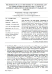 What drives peasant household to commercialize? An investigation of the factors leading to commercialization of semi-subsistence farming in Ukraine