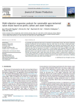 Multi-objective expansion analysis for sustainable agro-industrial value chains based on profit, carbon and water footprint