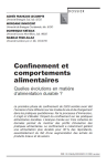 Confinement et comportements alimentaires. Quelles évolutions en matière d’alimentation durable ?