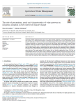 The role of perceptions, goals and characteristics of wine growers on irrigation adoption in the context of climate change