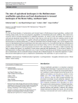 The state of agricultural landscapes in the Mediterranean: smallholder agriculture and land abandonment in terraced landscapes of the Ricote Valley, southeast Spain