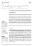 Economic and environmental assessment of two different rain water harvesting systems for agriculture