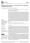 Targeting youths’ intentions to avoid food waste: segmenting for better policymaking