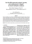 Can the Nile generate output, income and employment in Egypt? A mixed multiplier analysis