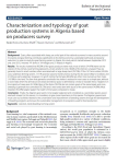 Characterization and typology of goat production systems in Algeria based on producers survey