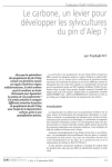 Le carbone, un levier pour développer les sylvicultures du pin d'Alep ?