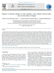 Impacts of climate change on water quantity, water salinity, food security, and socioeconomy in Egypt