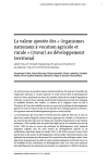 La valeur ajoutée des « organismes nationaux à vocation agricole et rurale » (Onvar) au développement territorial