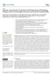 Organic agroforestry long-term field experiment designing trough actors’ knowledge towards food system sustainability