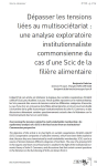 Dépasser les tensions liées au multisociétariat : une analyse exploratoire institutionnaliste commonsienne du cas d’une Scic de la filière alimentaire