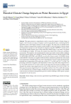 Potential climate change impacts on water resources in Egypt