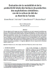 Évaluation de la rentabilité et de la productivité totale des facteurs de production des exploitations céréalières : cas de la culture du blé dur au Nord de la Tunisie