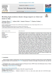 Modeling high-resolution climate change impacts on wheat and maize in Italy