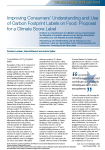 Improving consumers’ understanding and use of carbon footprint labels on food: proposal for a climate score label