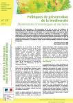 Politiques de préservation de la biodiversité : dimensions économiques et sociales