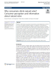 Why consumers drink natural wine? Consumer perception and information about natural wine