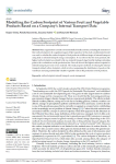 Modelling the carbon footprint of various fruit and vegetable products based on a company’s internal transport data