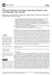 Customer preferences for organic agriculture produce in the Czech Republic: 2016 and 2019