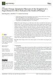 Climate change adaptation measures in the irrigation of a super-intensive olive orchard in the South of Portugal